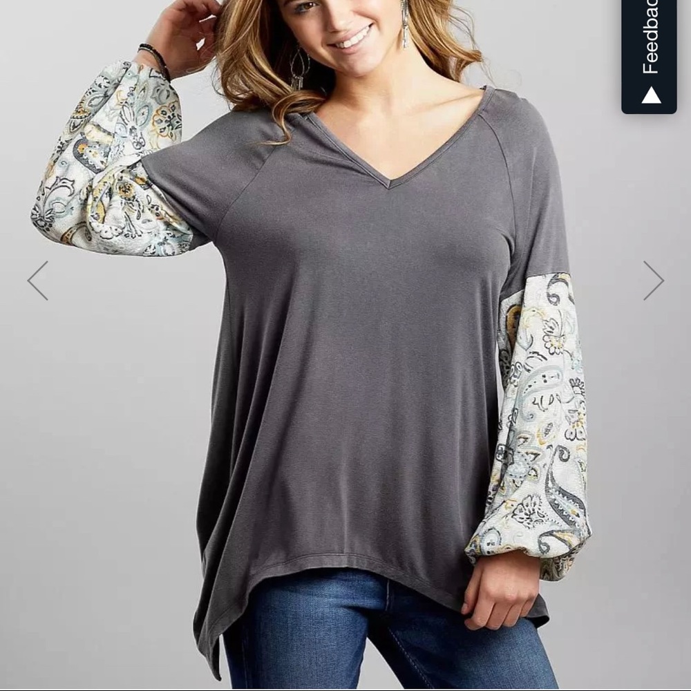 Pieces paisley floral top